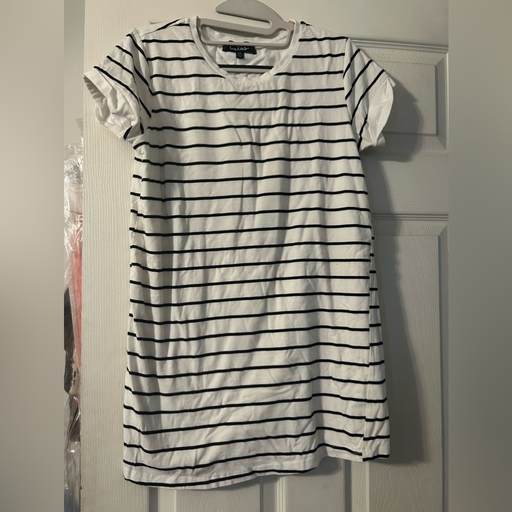 Cafe Society Black and Cream Striped Shirt
Dress